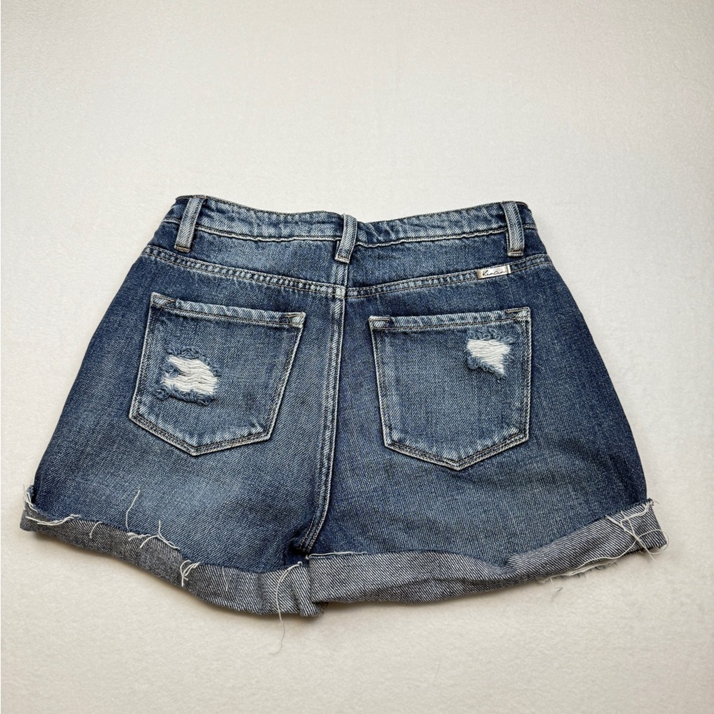 KanCan Waist 26 Distressed Blue Jean Shorts - Picture 2 of 4